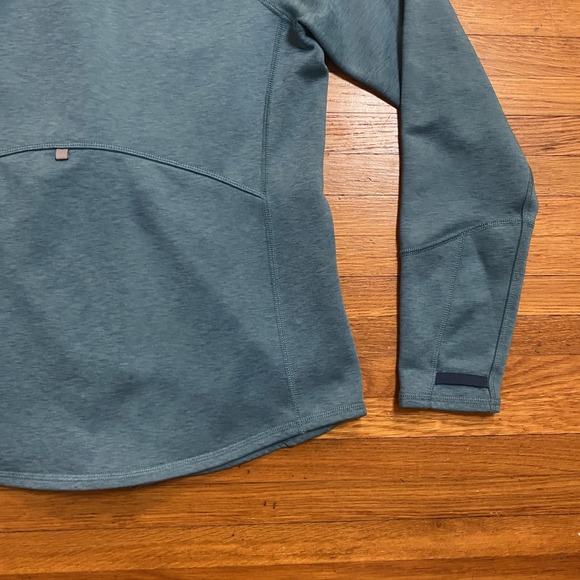 L.L.Bean Jacket Womens Small Blue Hooded Full Zip Stretch Fleece Pockets Active - Picture 10 of 12